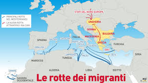 Le rotte dei migranti